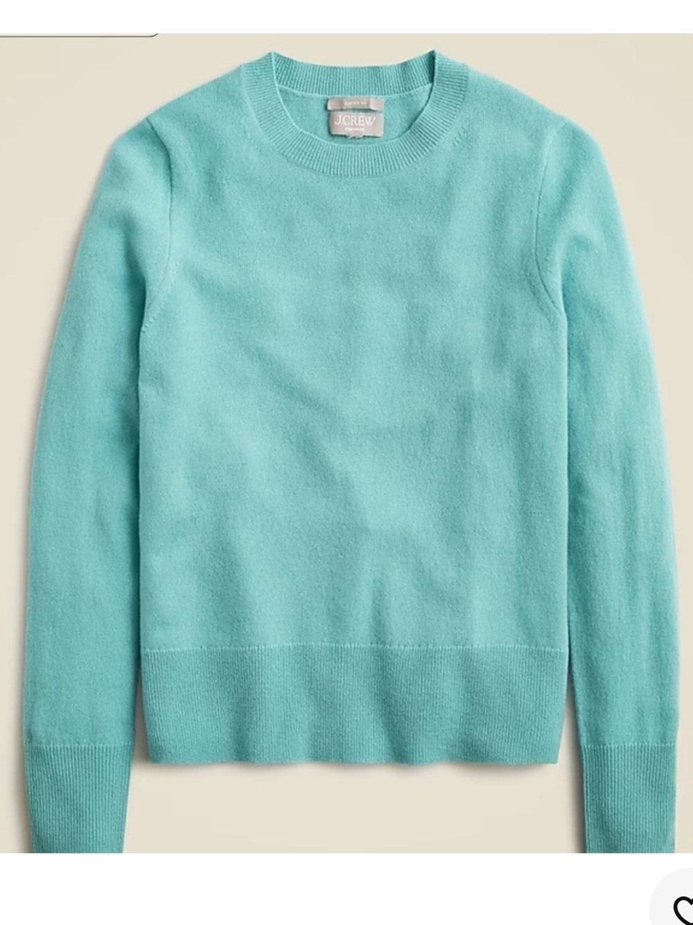 J. Crew Aqua Crewneck Cashmere Sweater - Size M